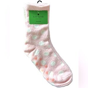 Kate Spade Crew Anti-Skid Slipper Socks 
Pink White Multi (2 Pairs) NWT